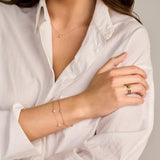 Ring mit Stäbchen aus Pavé-Zirkonia - PERDONA