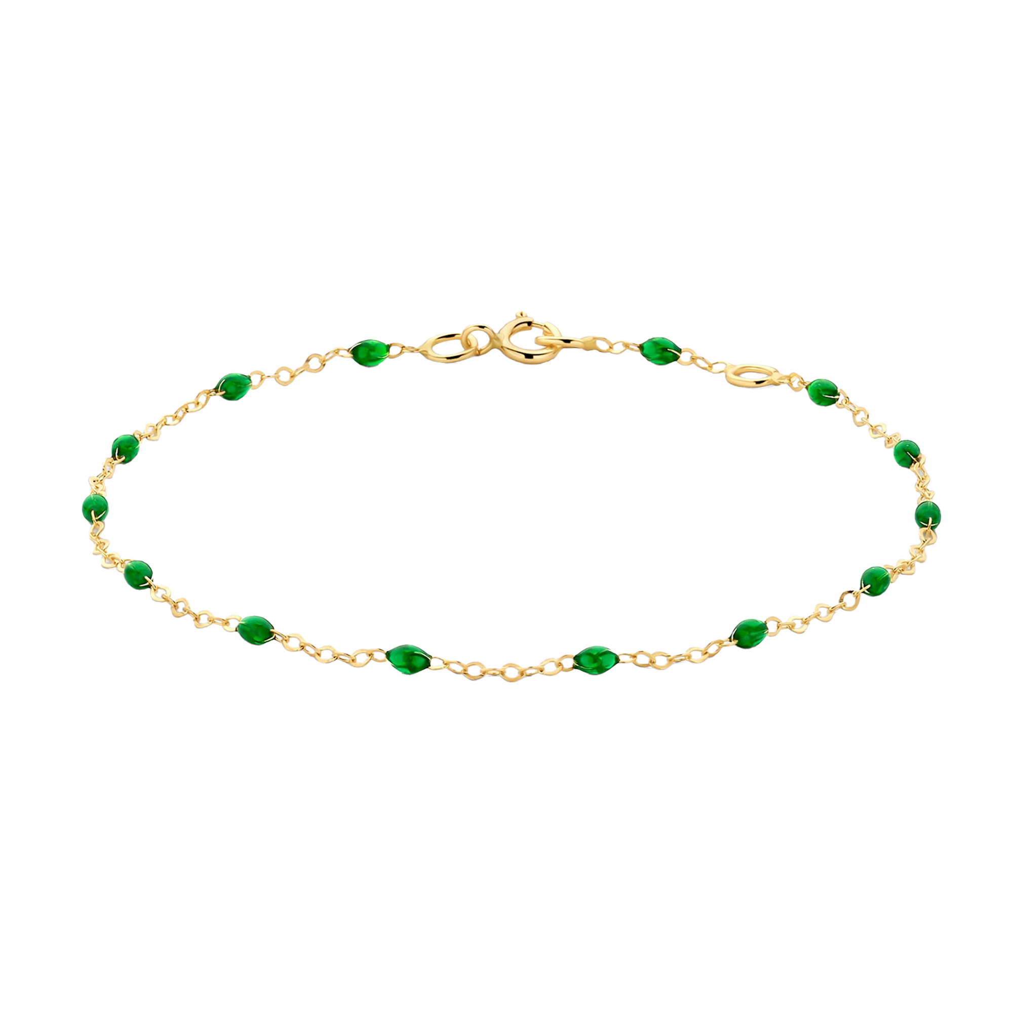 Armband mit grünen Kunstharzsteinen - PERDONA