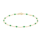 Armband mit grünen Kunstharzsteinen - PERDONA
