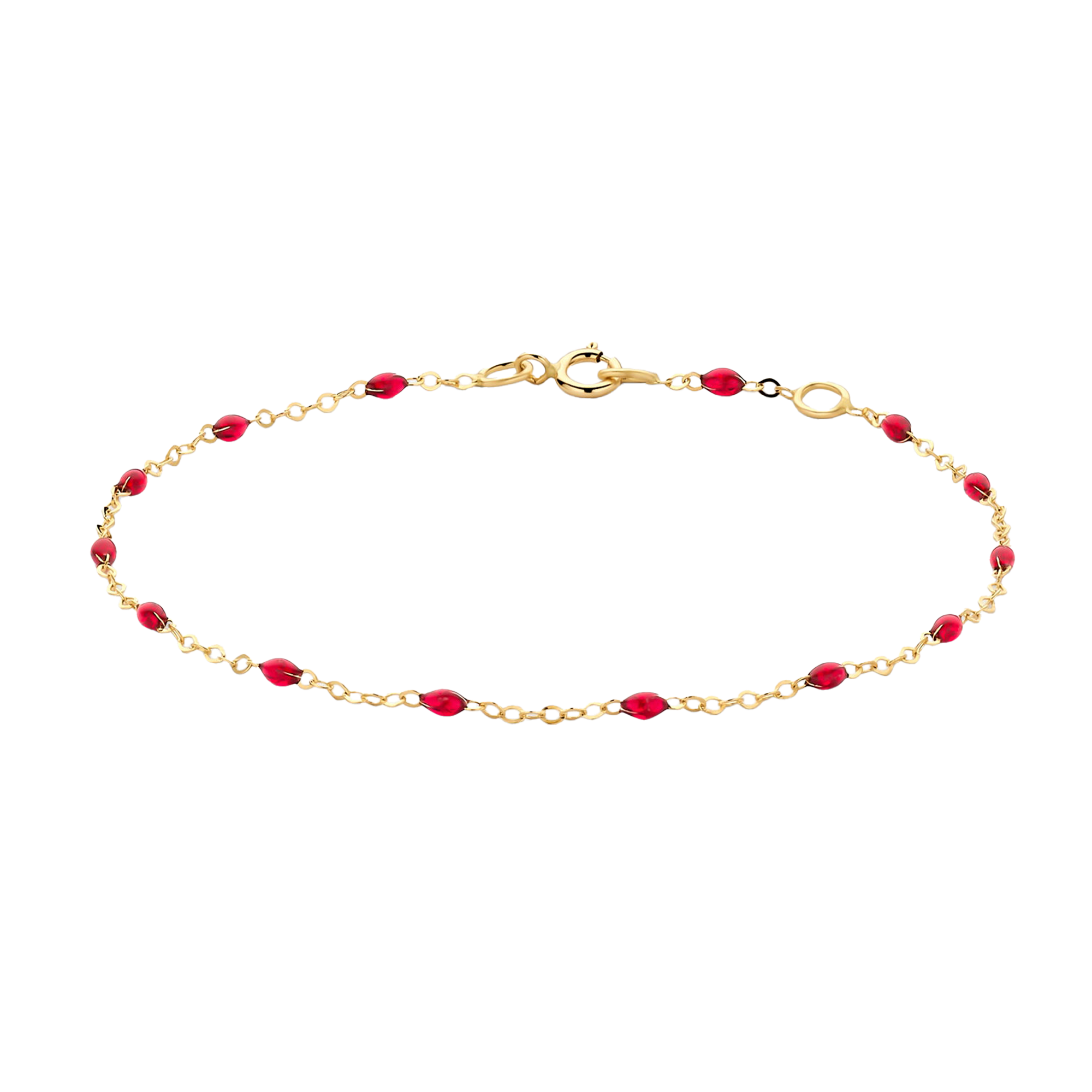 Armband mit roten Kunstharzsteinen - PERDONA