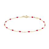 Armband mit roten Kunstharzsteinen - PERDONA