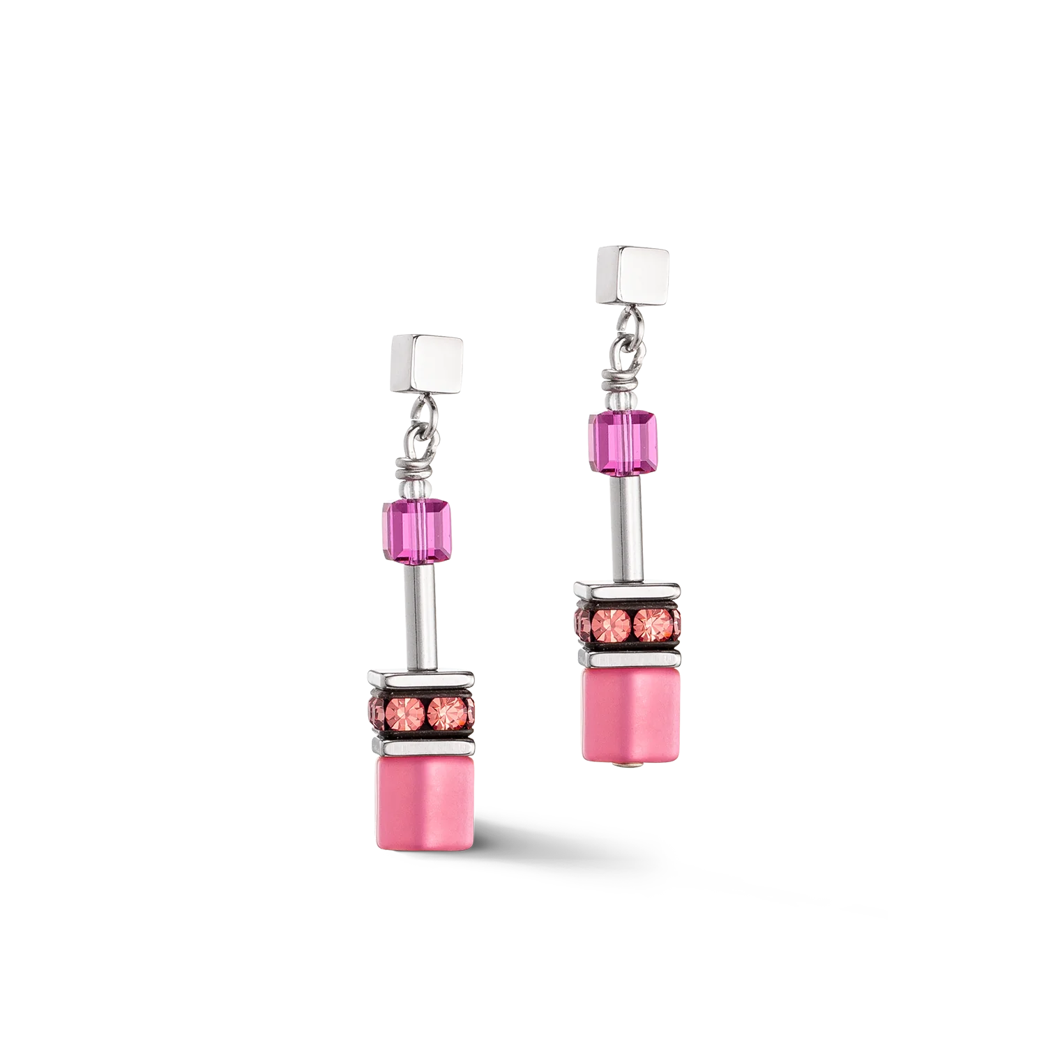GeoCUBE® Iconic Ohrringe Viva Magenta - PERDONA