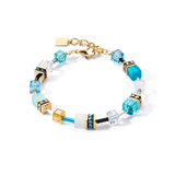 GeoCUBE® Iconic Armband gold-türkis - PERDONA