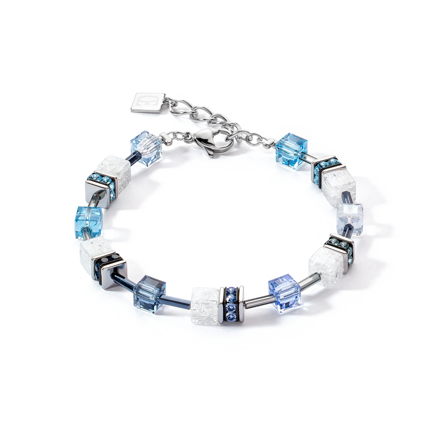 GeoCUBE® Iconic Nature Armband blau-weiß - PERDONA