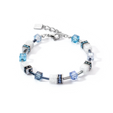 GeoCUBE® Iconic Nature Armband blau-weiß - PERDONA