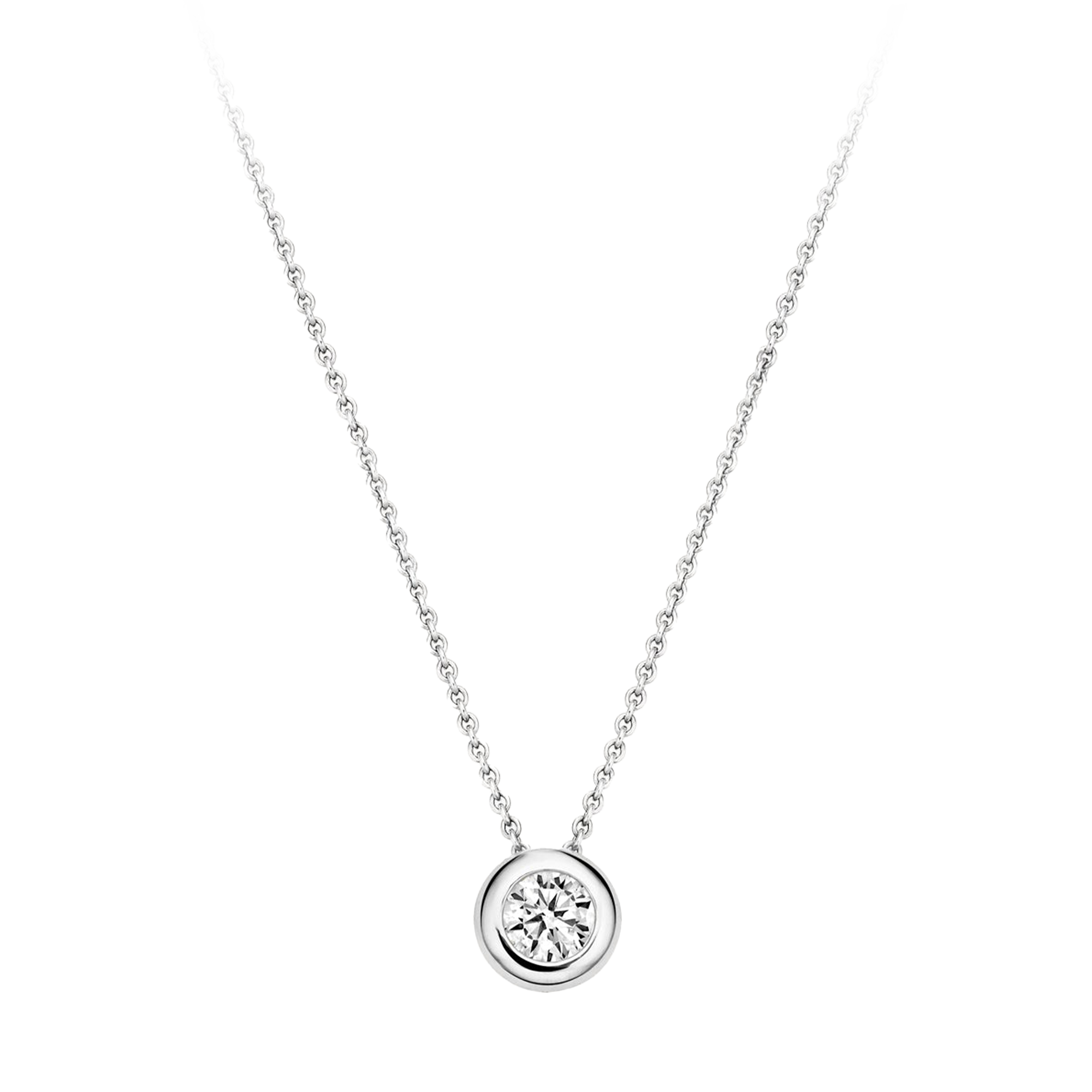 Halskette mit Zirkonia 585 Weißgold - PERDONA