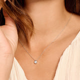 Halskette mit Zirkonia 585 Weißgold - PERDONA