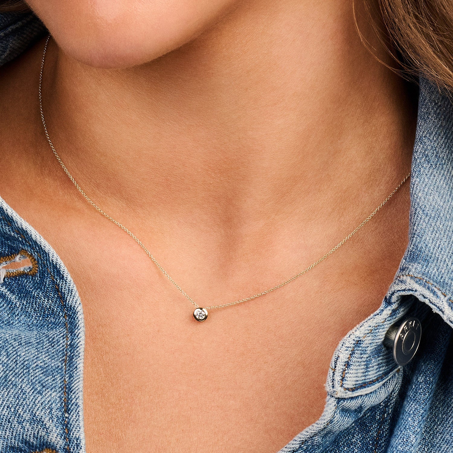 Halskette mit Zirkonia 585 Gold - PERDONA