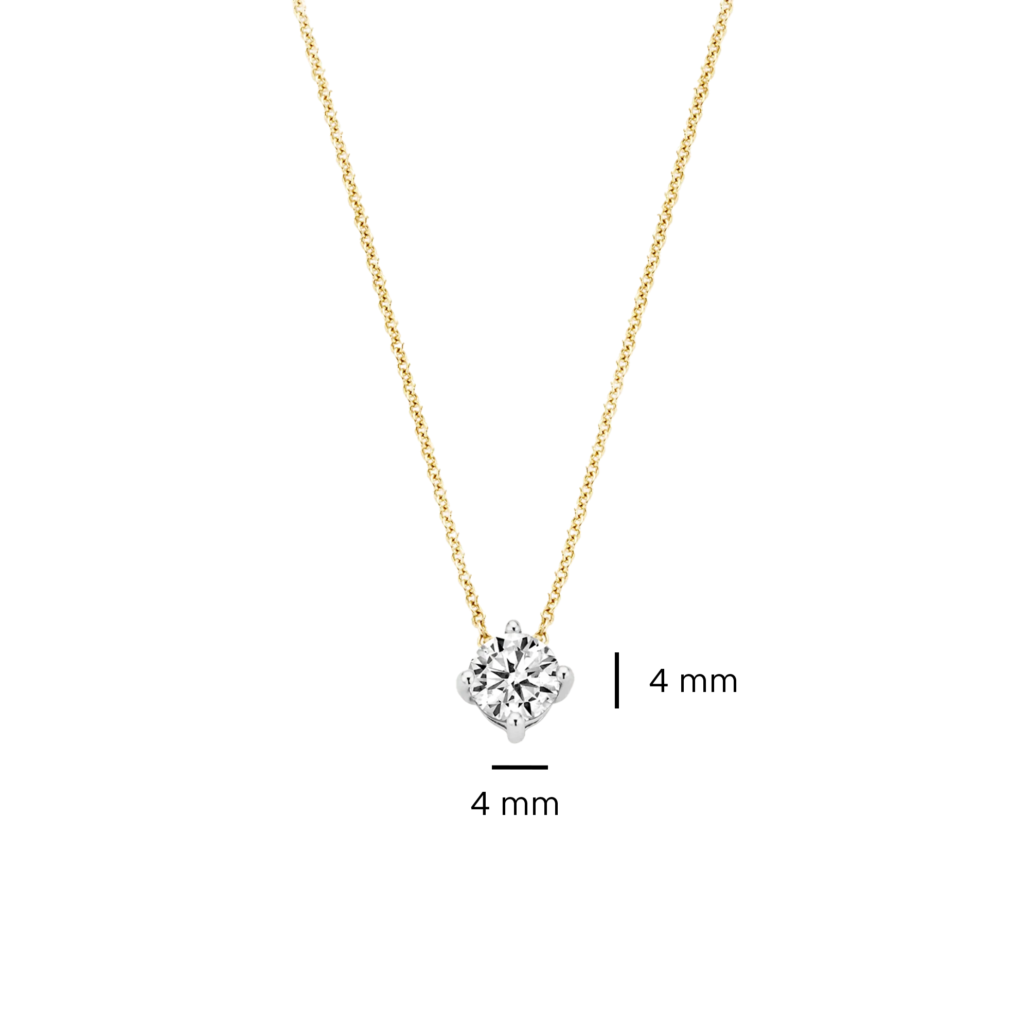 Gelbgold und Weißgold mit Zirkonia - PERDONA