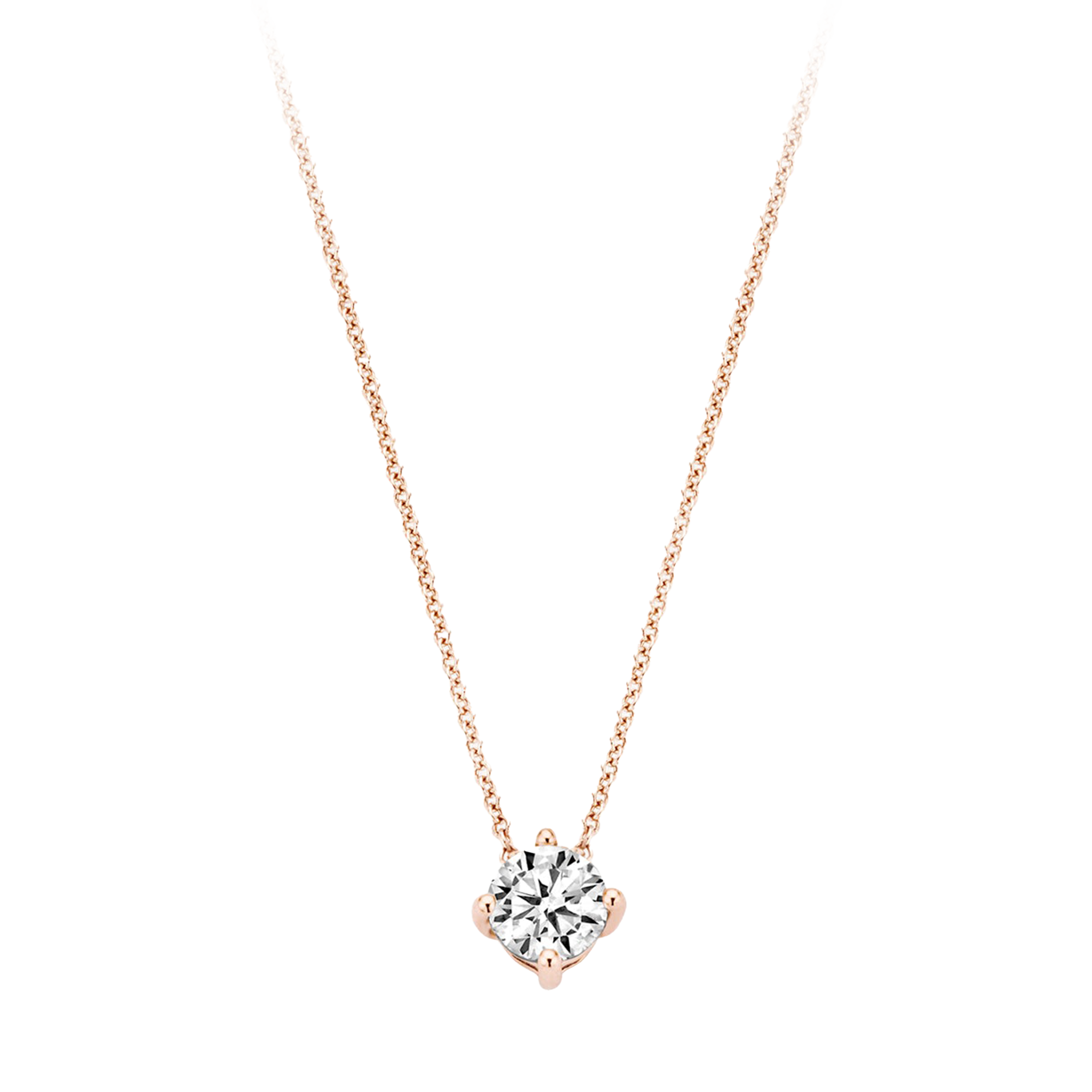 Halskette mit Zirkonia 585 Roségold - PERDONA
