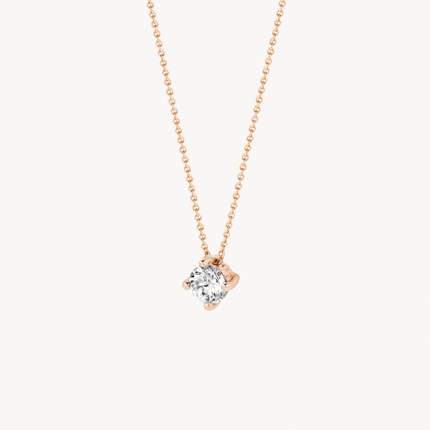 Halskette mit Zirkonia 585 Roségold - PERDONA