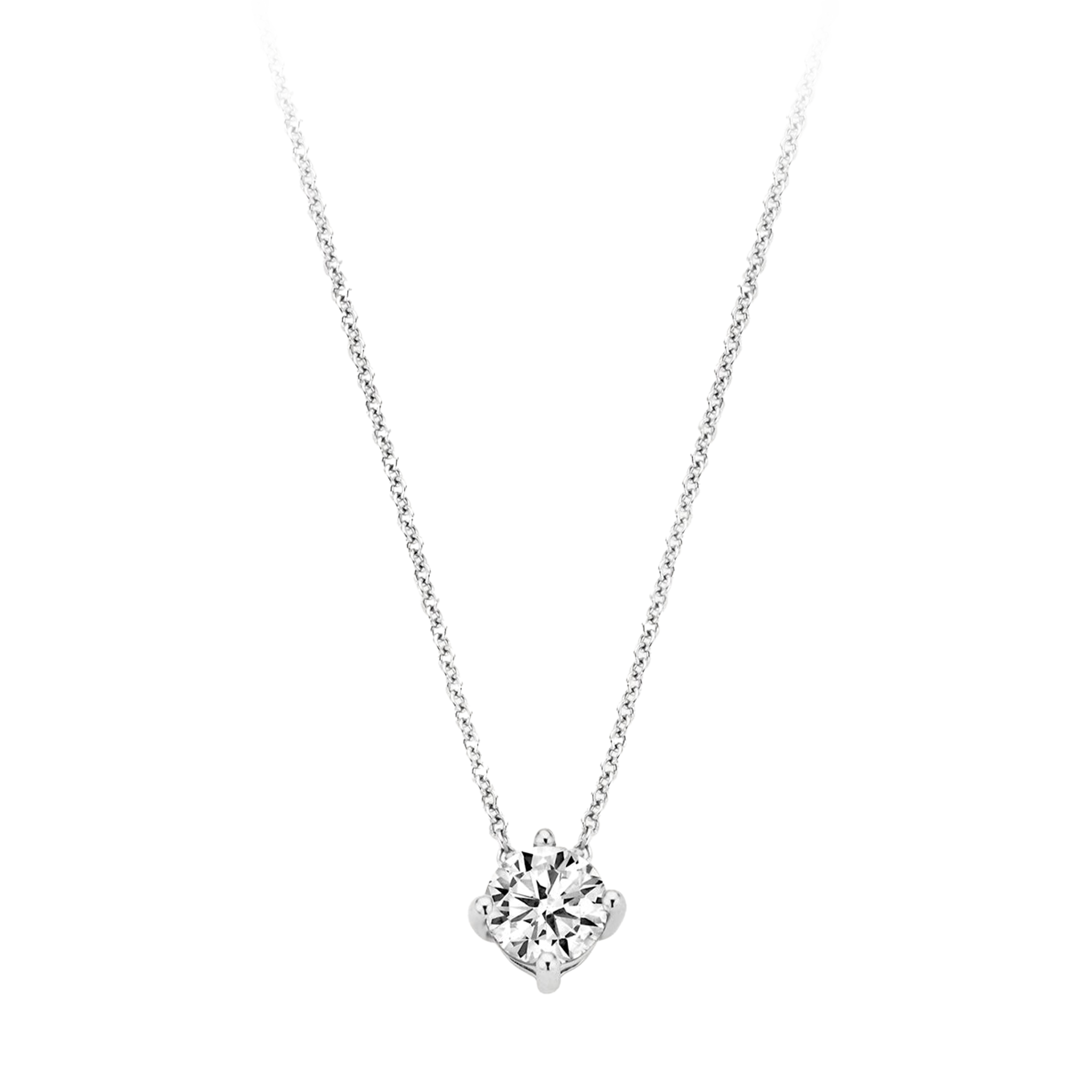 Halskette mit Zirkonia 585 Weißgold - PERDONA