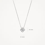 Halskette mit Zirkonia 585 Weißgold - PERDONA