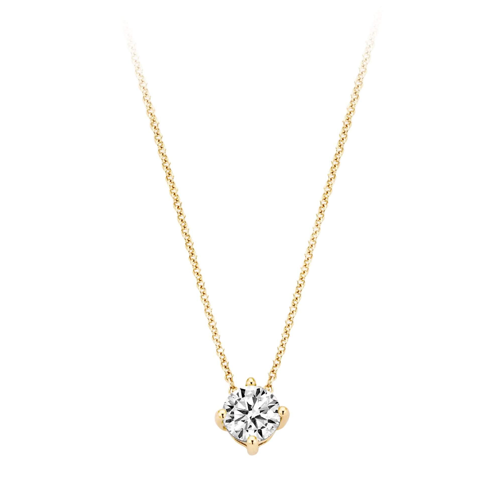 Halskette mit Zirkonia 585 Gelbgold - PERDONA