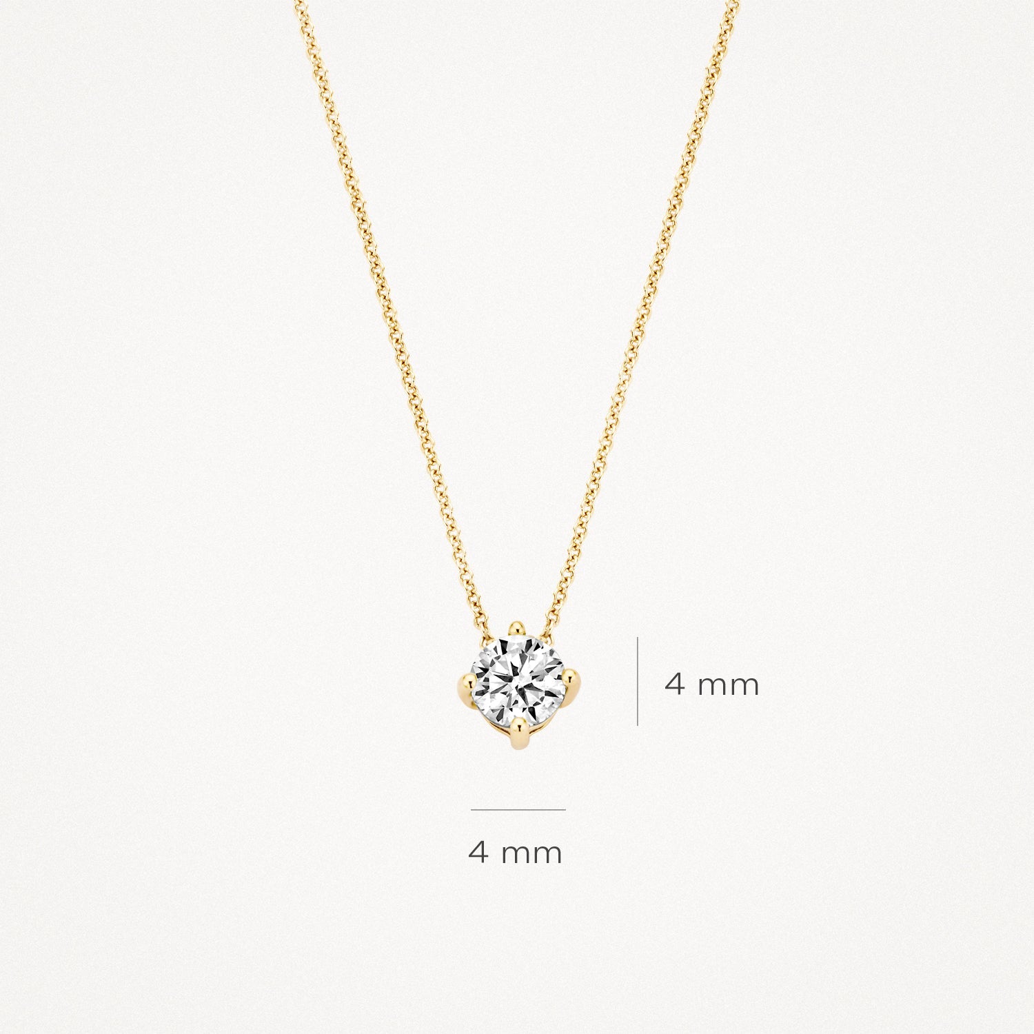 Halskette mit Zirkonia 585 Gelbgold - PERDONA