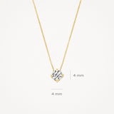 Halskette mit Zirkonia 585 Gelbgold - PERDONA
