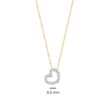 Gelbgold und Weißgold mit Zirkonia-Herz - PERDONA