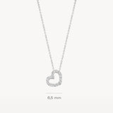 Halskette mit Zirkonia-Herz in 585 Weißgold - PERDONA