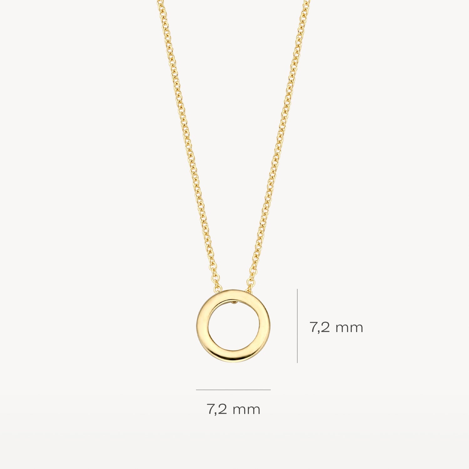 Halskette mit Ring aus 585 Gold - PERDONA