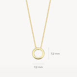 Halskette mit Ring aus 585 Gold - PERDONA