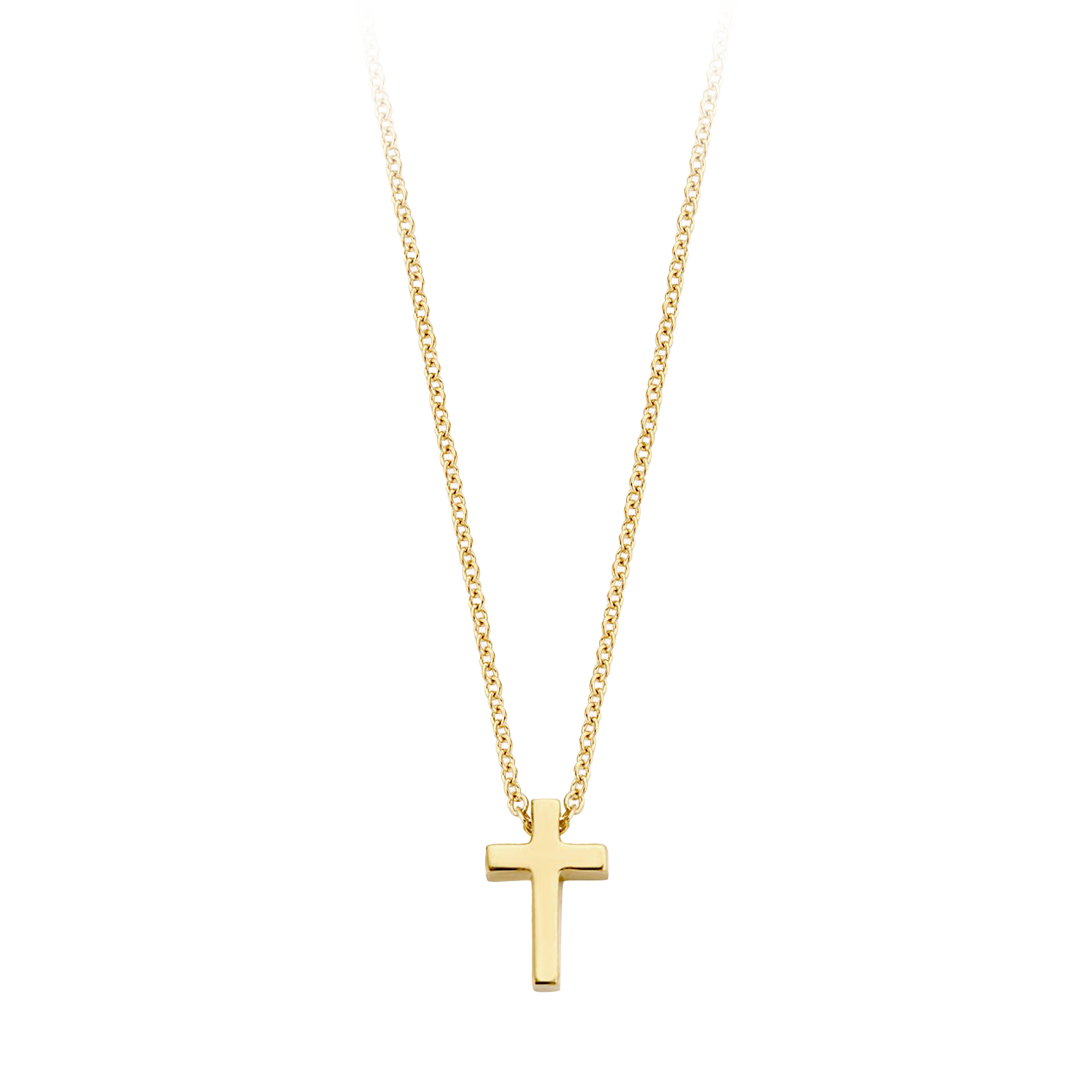 Halskette mit Kreuz aus 585 Gold - PERDONA