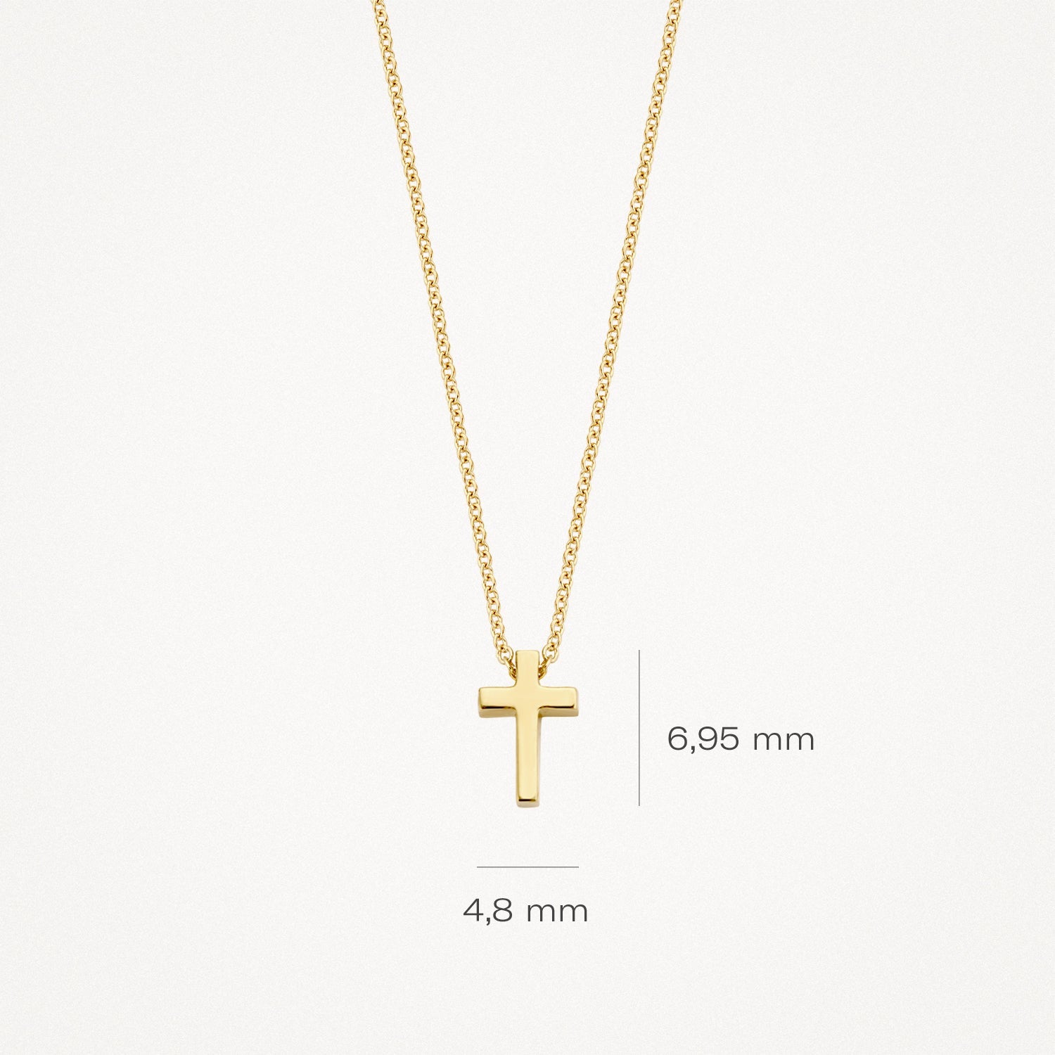 Halskette mit Kreuz aus 585 Gold - PERDONA