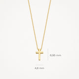 Halskette mit Kreuz aus 585 Gold - PERDONA