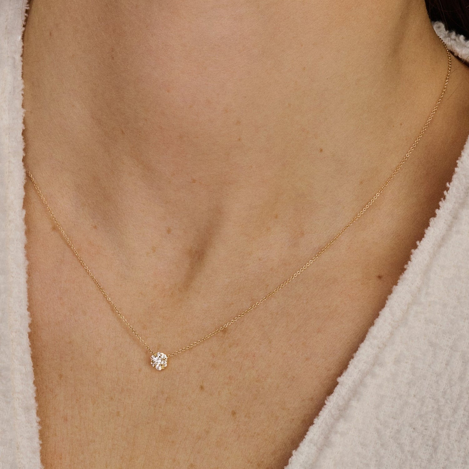 Halskette mit Zirkonia aus 585 Gold - PERDONA