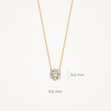 Halskette mit Zirkonia aus 585 Gold - PERDONA