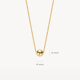 Halskette mit Kugel aus 585 Gold - PERDONA