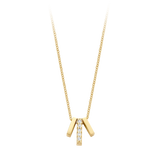 Halskette mit Zirkonia in 585 Gelbgold - PERDONA