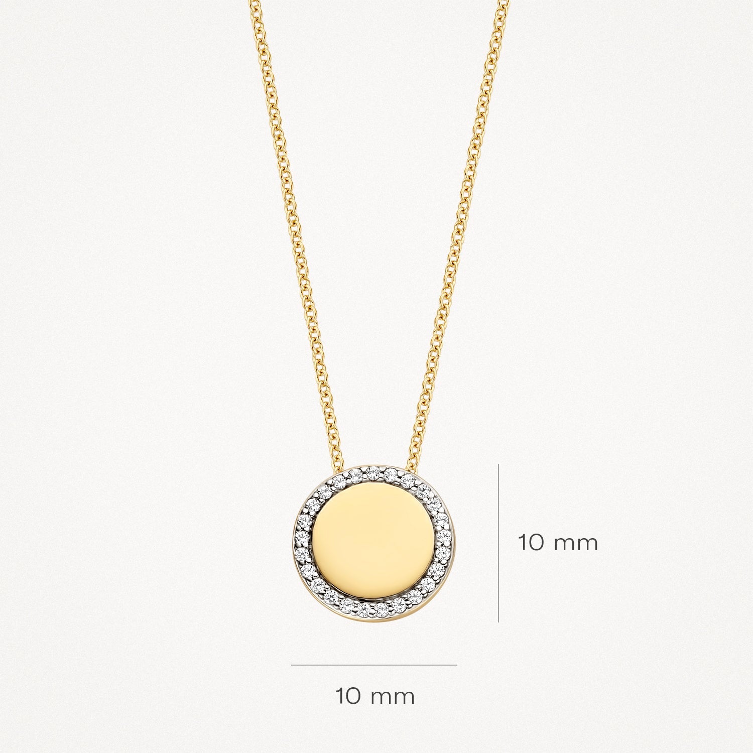Halskette mit Medaillon aus 585 Gold - PERDONA