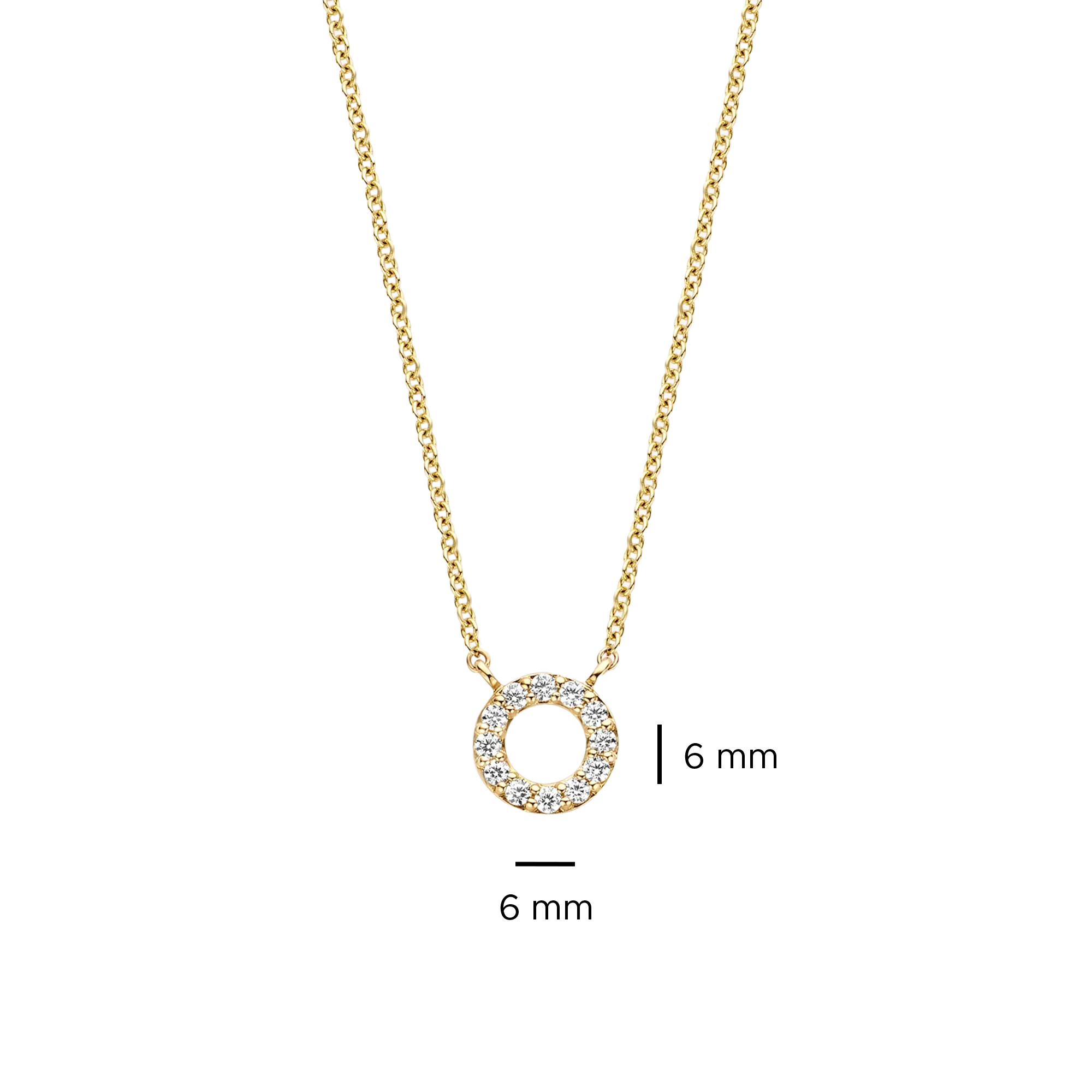 Gelbgold mit Zirkonia - PERDONA