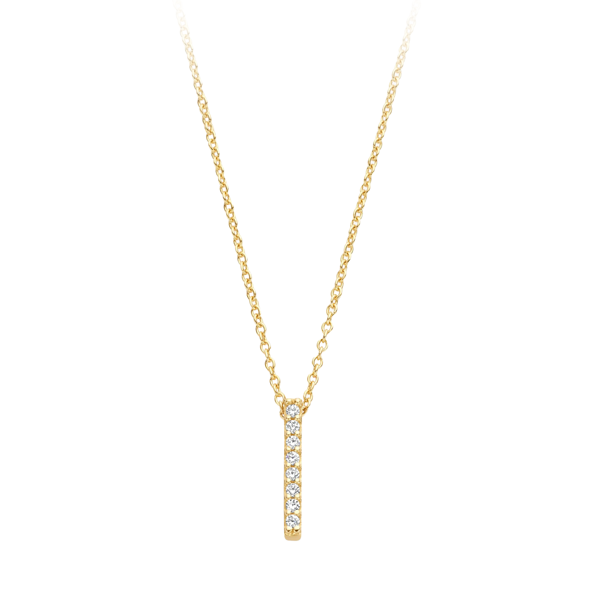 Halskette mit Stab aus 585 Gold - PERDONA