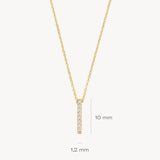 Halskette mit Stab aus 585 Gold - PERDONA