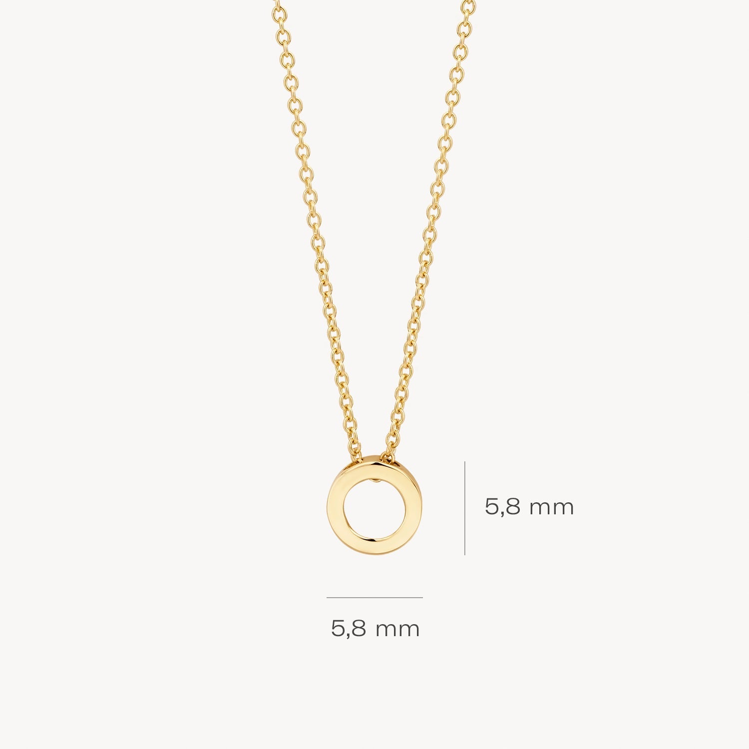 Halskette mit Ring aus 585 Gold - PERDONA