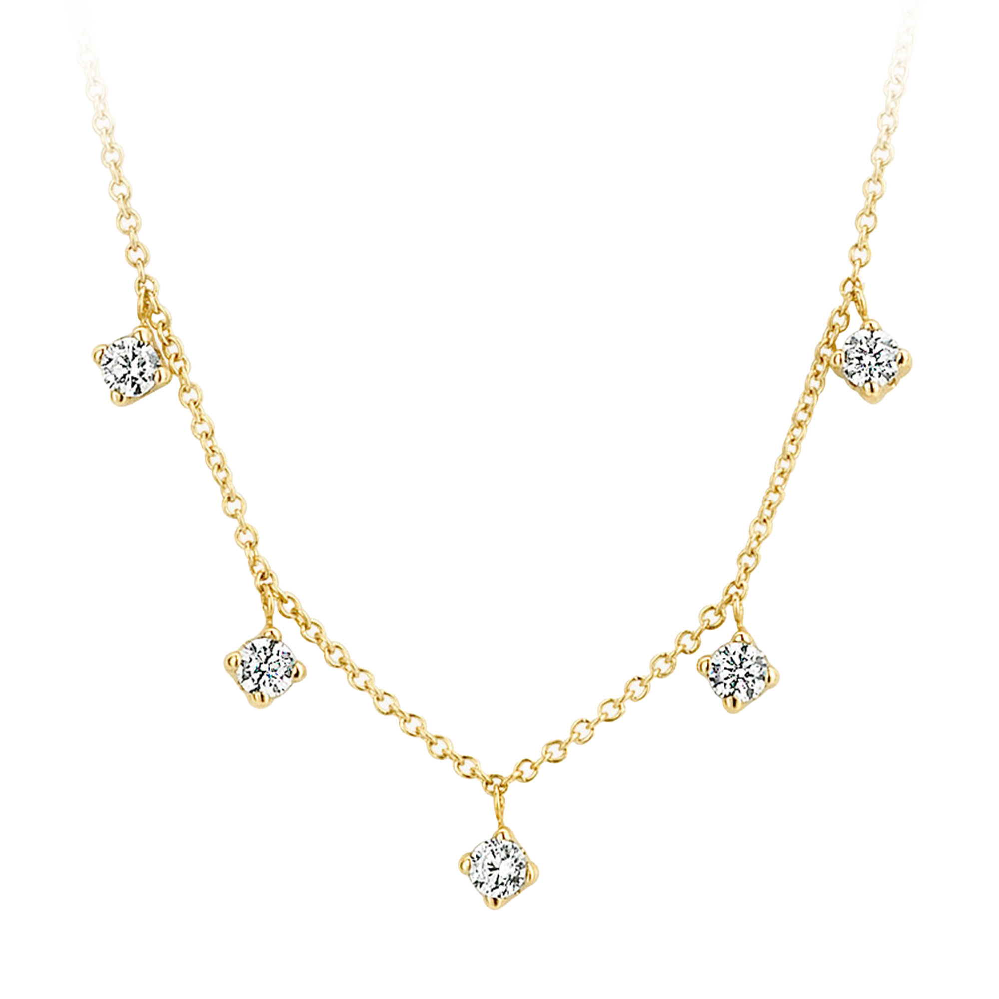 Halskette mit Zirkonia-Elementen in 585 Gold - PERDONA