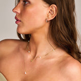 Halskette mit Perle und Zirkonia aus 585 Gold - PERDONA