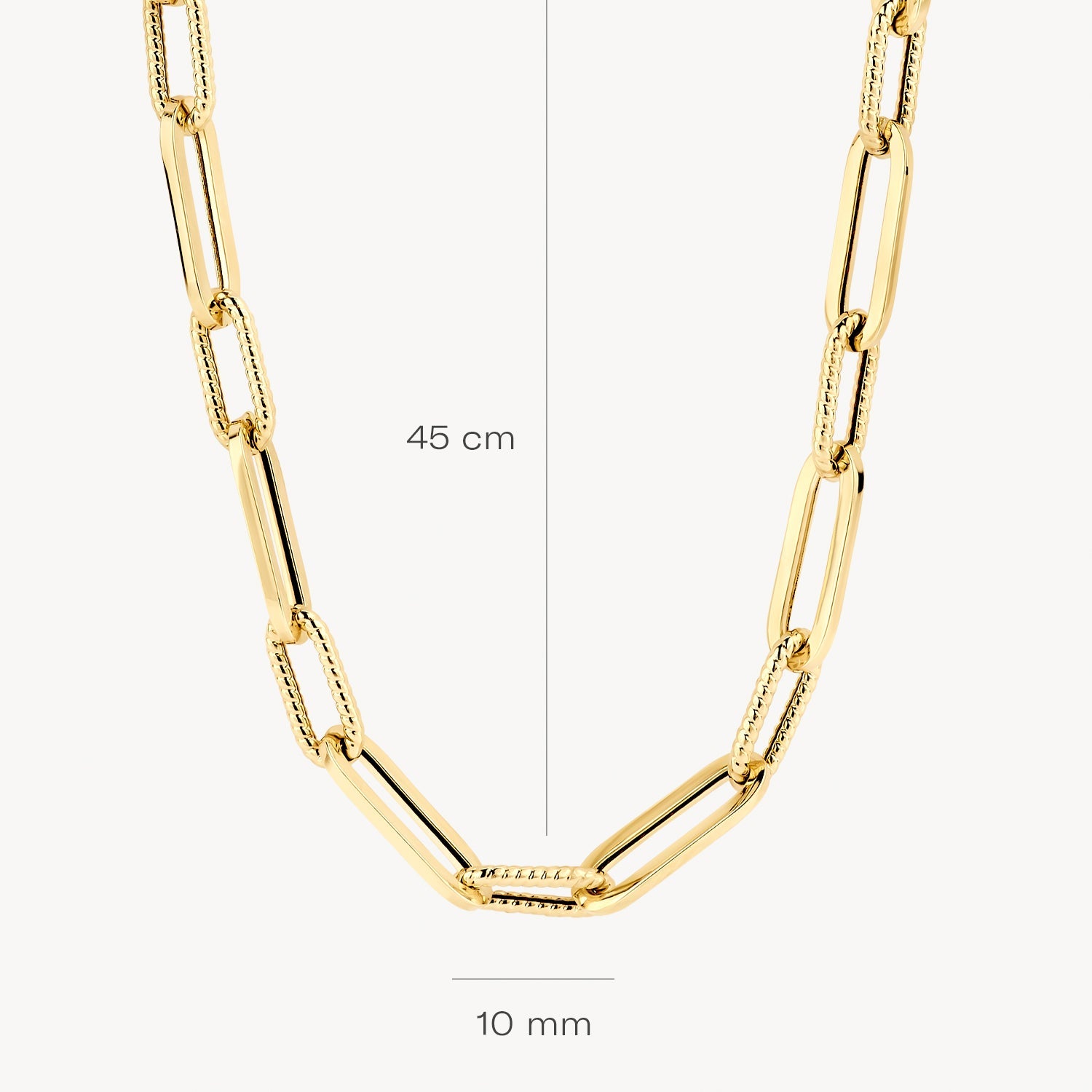 Halskette mit Kordelmuster in 585 Gold - PERDONA