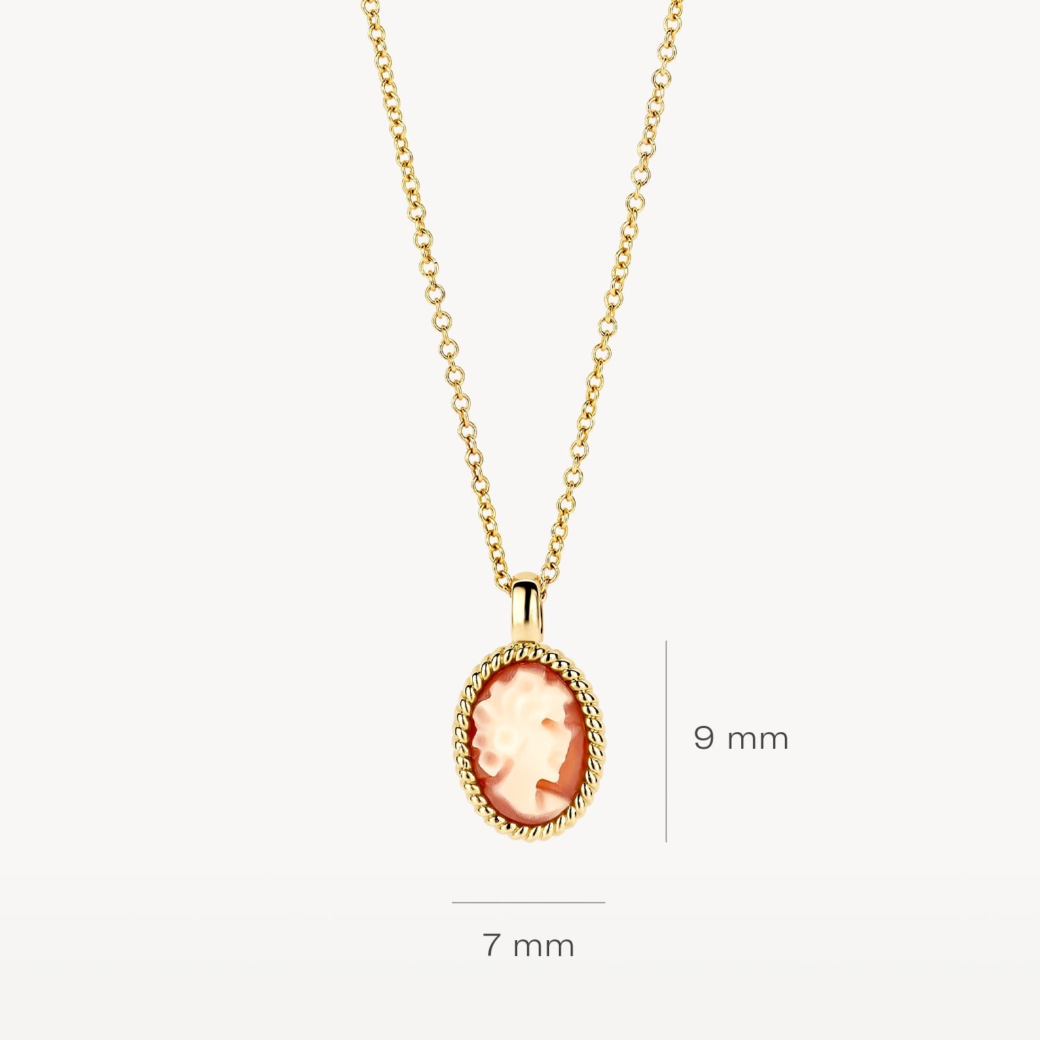 Halskette mit Kamee in 585 Gold - PERDONA