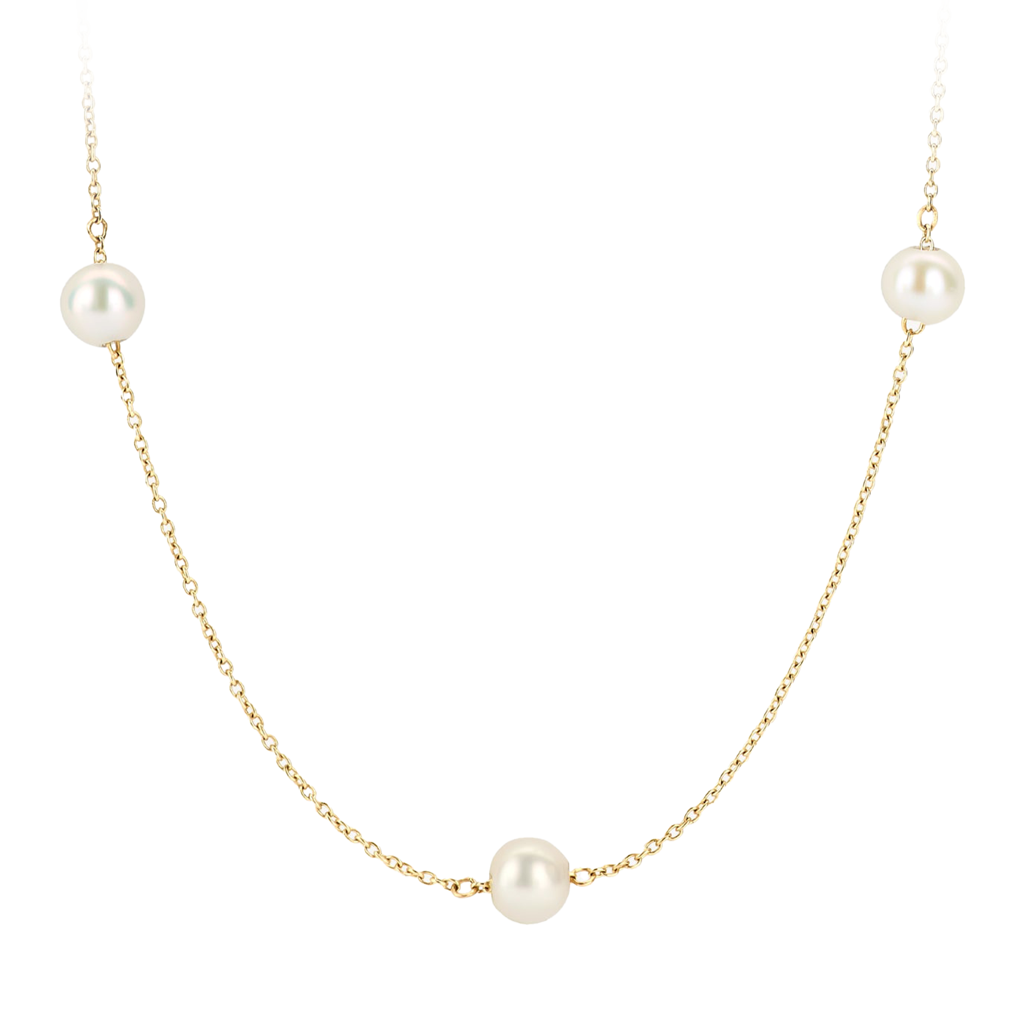 Halskette mit Perlen aus 585 Gold - PERDONA