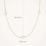 Halskette mit Perlen aus 585 Gold - PERDONA