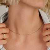 Halskette mit Figaro-Gliedern aus 585 Gold - PERDONA