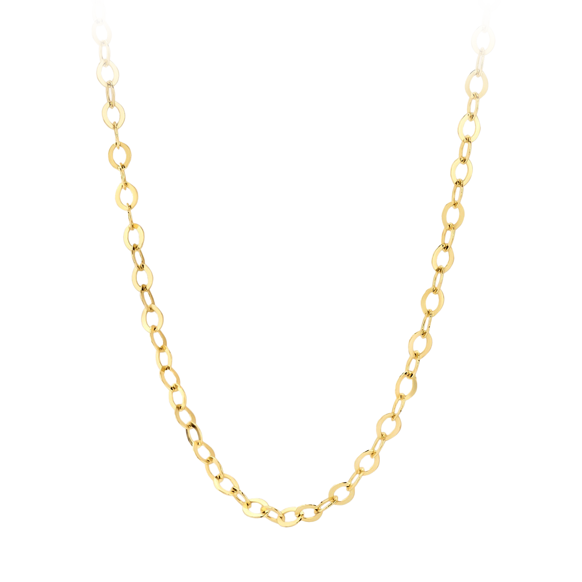 Halskette mit Jasseron-Gliedern aus 585 Gold - PERDONA