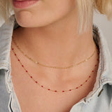 Halskette mit Jasseron-Gliedern aus 585 Gold - PERDONA