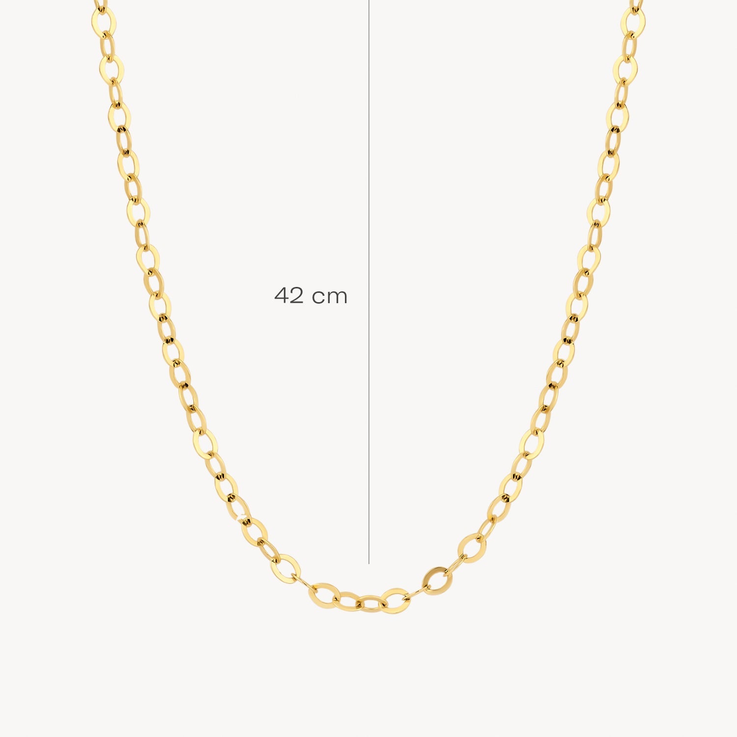 Halskette mit Jasseron-Gliedern aus 585 Gold - PERDONA