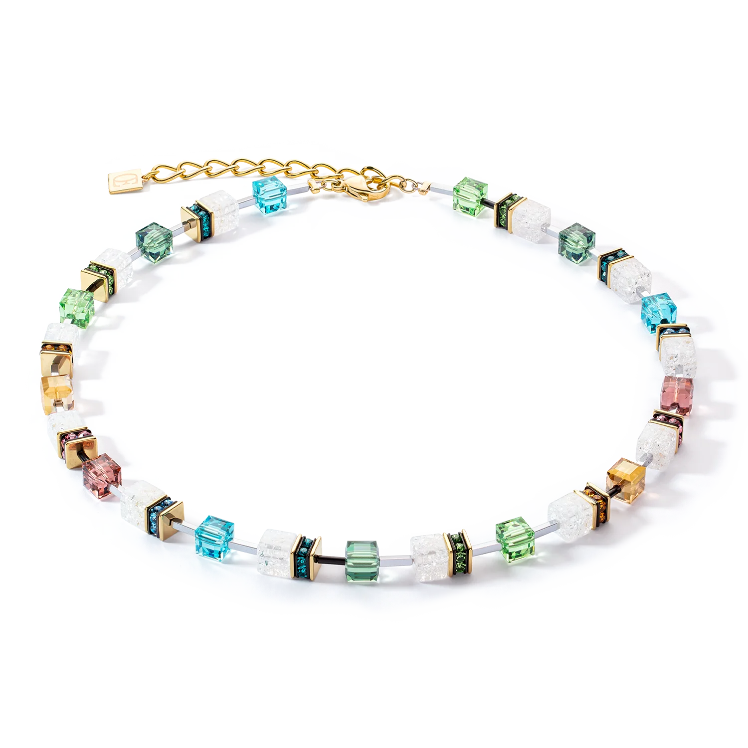 GeoCUBE® Iconic Statement Precious Halskette multicolor - PERDONA