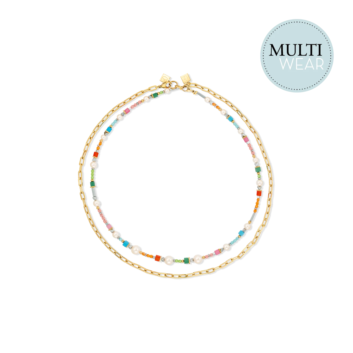 Halskette Classic Layer gold-multicolor - PERDONA