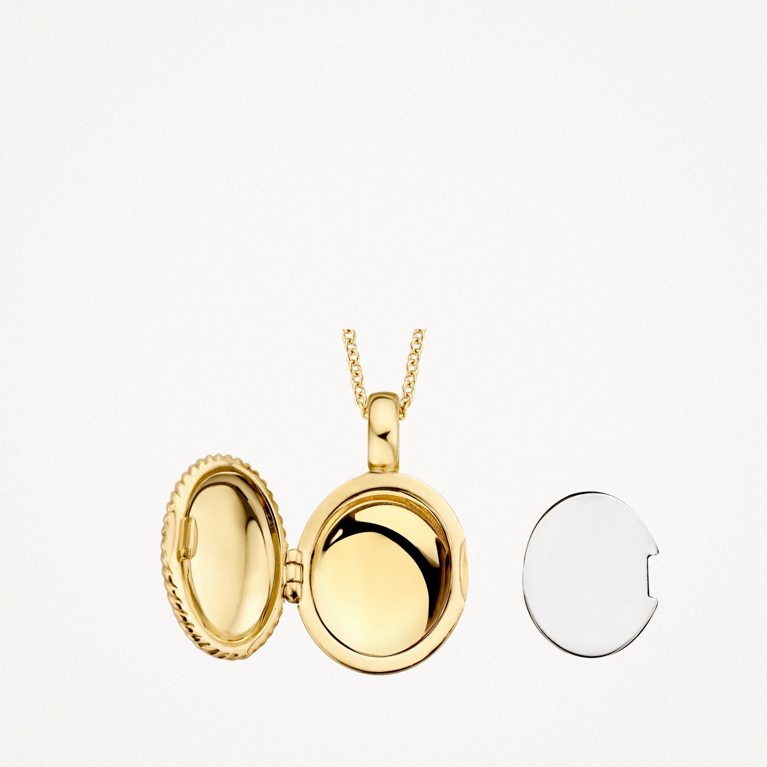 Ovales Medaillon 17mm aus 585er Gold - PERDONA