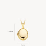 Ovales Medaillon 17mm aus 585er Gold - PERDONA